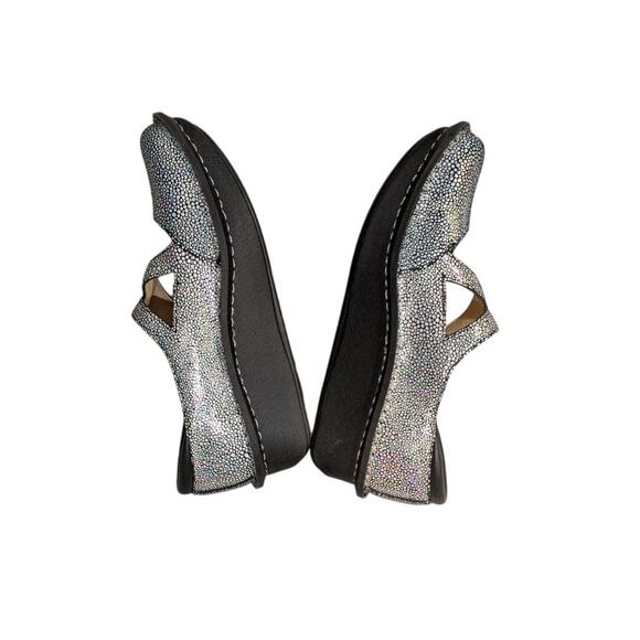 Alegria 48 Iridescent Sliver Mary Janes Size 7.5 - Picture 2 of 8
